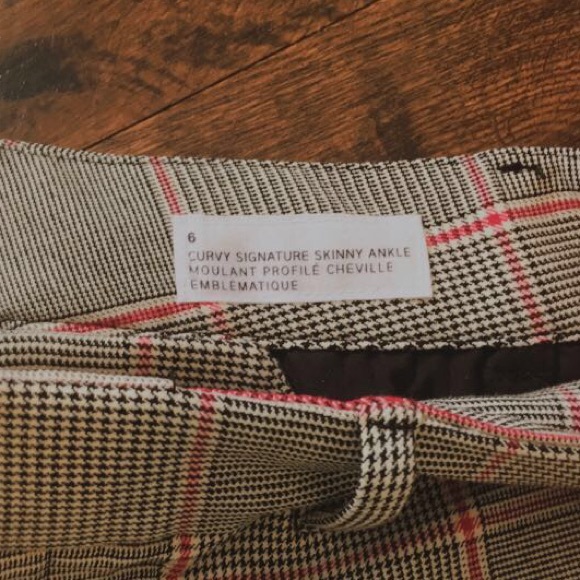 Plaid Curvy Skinny Ankle Business Pants - Picture 3 of 3